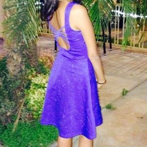 Royal blue open back dress